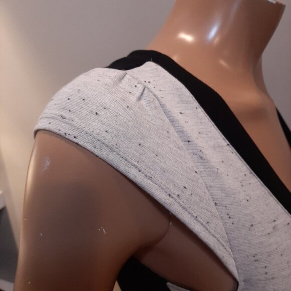 French Connection Bodycon Dress Color Block Cap Sleeve Vneck Fitted Size 0 - Picture 13 of 15